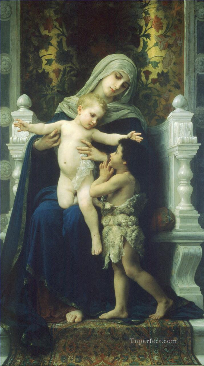La Vierge LEnfant Jesus et Saint Jean Baptiste2 William Adolphe Bouguereau Religiosen Christentum Ölgemälde